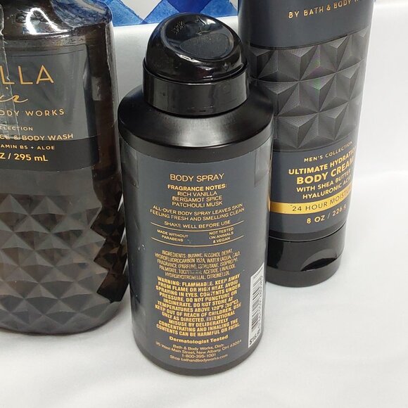 BATH & BODY WORKS 'VANILLA NOIR' 3-PIECE GIFT SET BODY WASH, LOTION & SPRAY MIS - Picture 12 of 16